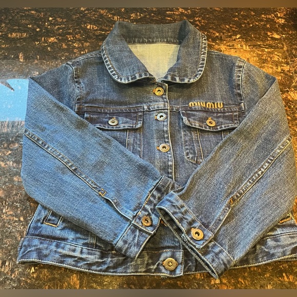 Miu Miu Cropped Stretch Denim Jacket - Size 36 - Picture 6 of 17